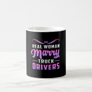 Trucker Wife Love Truckers Wife Truck Funny Gift Coffee Mug