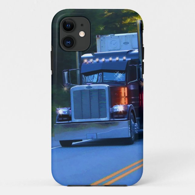 Truckers, Big Rig Cargo Truck Art Case-Mate iPhone Case (Back)