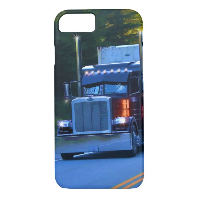 Truckers, Big Rig Cargo Truck Art Case-Mate iPhone Case (Back)