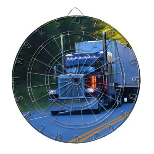 Truckers, Big Rig Cargo Truck Art Dartboard