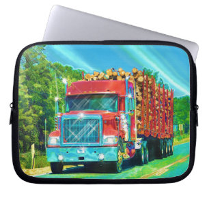 Truckers Big Rig Heavy Transport Gift Laptop Sleeve