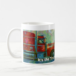 TRUCKERS BIG RIG TRUCK STOP COFFEE MUGS