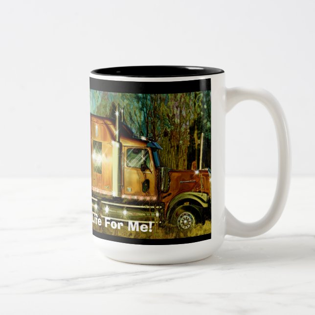 TRUCKERS BIG RIG TRUCK STOP DRINK MUGS (Right)