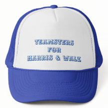 Trucker's cap for "Teamsters for Harris & Walz"