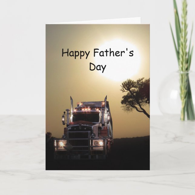 Truckers father's day card (Front)