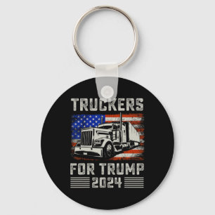 Truckers For Trump American Flag - Trump Vintage F Key Ring