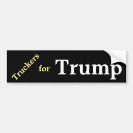 Truckers for Trump Bumper Sticker. Sticker