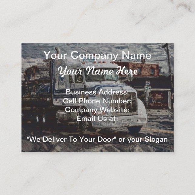 Truckers Freight Company Heavy Transport Biz Card (Front)