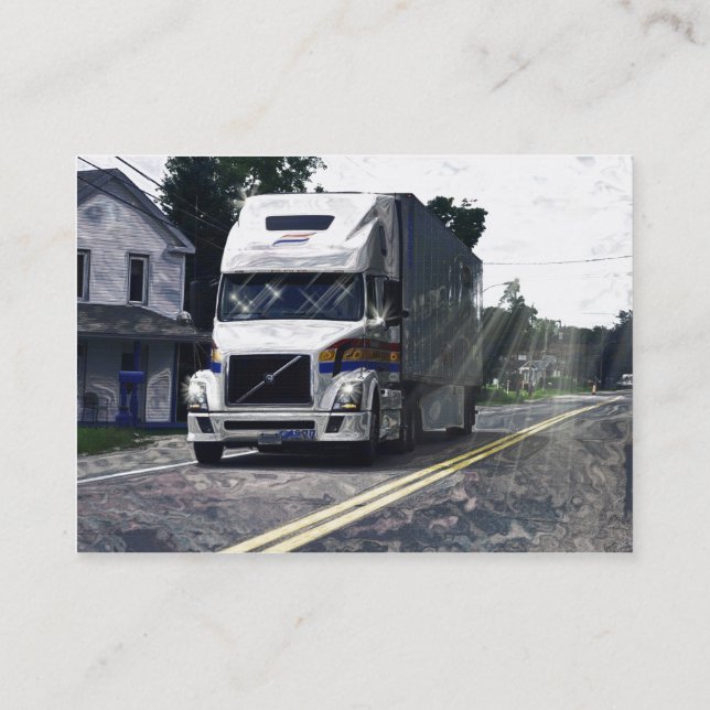 Truckers Freight Company Heavy Transport Biz Card (Back)