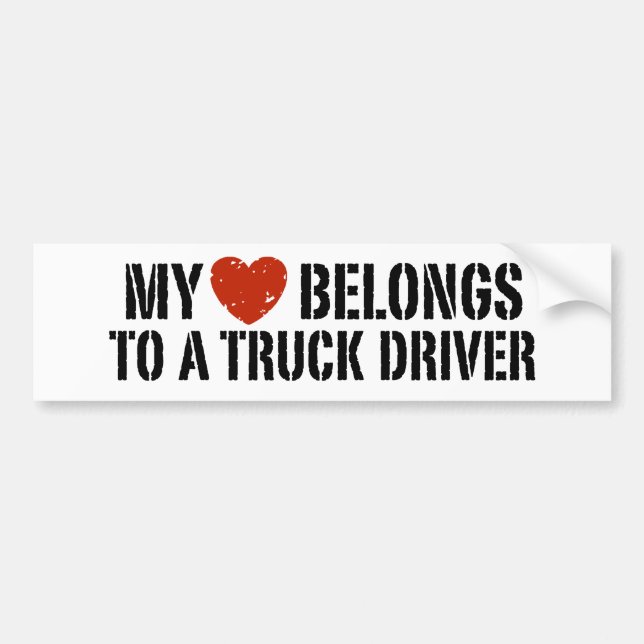 Trucker's Girl Bumper Sticker (Front)