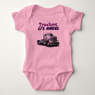 Truckers Li'l Angel Baby Bodysuit