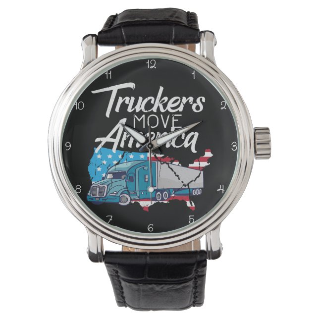 Truckers Move America: Flag Silhouette Watch (Front)