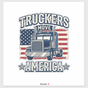 Truckers Move America Vintage Truck Shirt Design_1