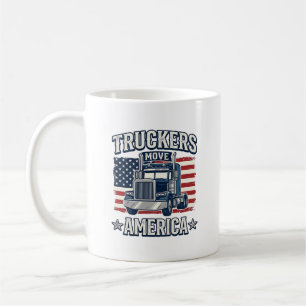 Truckers Move America Vintage Truck Shirt Design_1 Coffee Mug