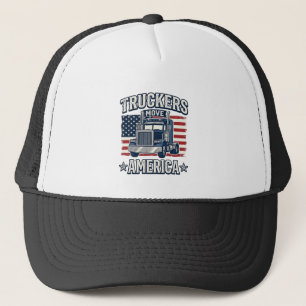 Truckers Move America Vintage Truck Shirt Design_1 Trucker Hat