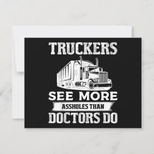 Truckers See More Funny Truck Driver Gifts for Tru Holiday Card
