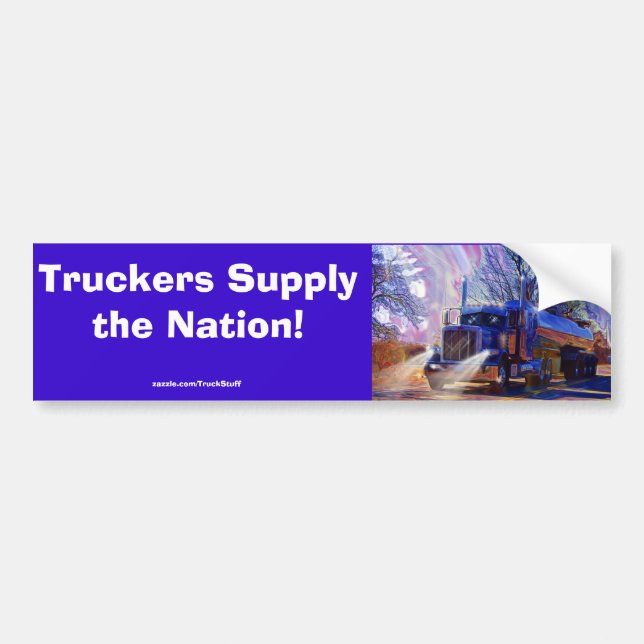 Truckers Tanker Lorry Heavy Transport Gift Bumper Sticker (Front)