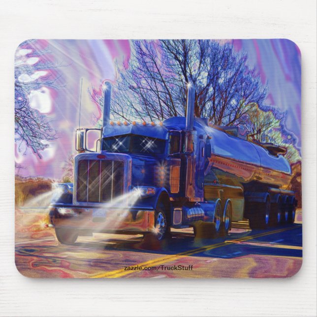 Truckers Tanker Lorry Heavy Transport Gift Mouse Mat (Front)
