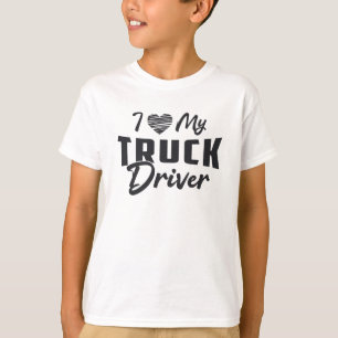 Truckers Wife I Love My Truck Driver Funny Vintage T-Shirt