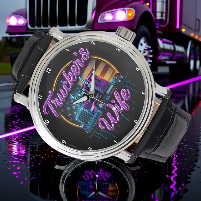 Trucker's Wife: Neon Flag, Gold Rim Watch (Creator Uploaded)