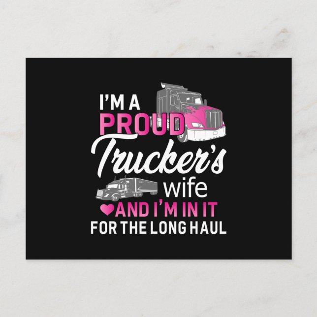 Truckers Wife Truck Driver Truckers Girl Gift Idea Postcard (Front)
