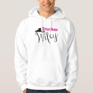 Truckers Wife Truck Driver Truckers Love Girl Gift Hoodie