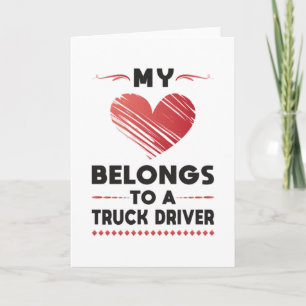 Truckers Wife Trucker Wife Truck Love Gift Idea Card