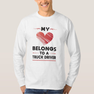 Truckers Wife Trucker Wife Truck Love Gift Idea T-Shirt