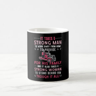 Truckers Wife Work Away From Home Truck Driver Coffee Mug