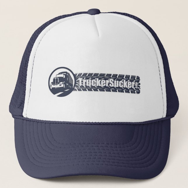 TruckerSucker tire tread icon - trucker hat - blue (Front)
