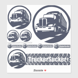 TruckerSucker - You Cut Vinyl Bumper Sticker Sheet