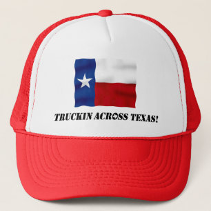 Truckin Across Texas - Red Trucker Hat