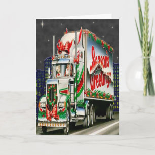 Truckin Santa - Greeting Card