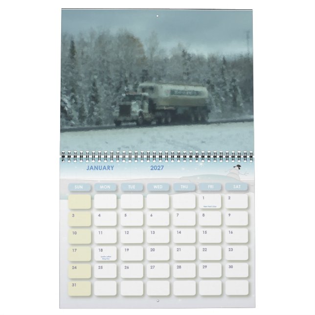 Trucking Across The Country Calendar (Jan 2027)