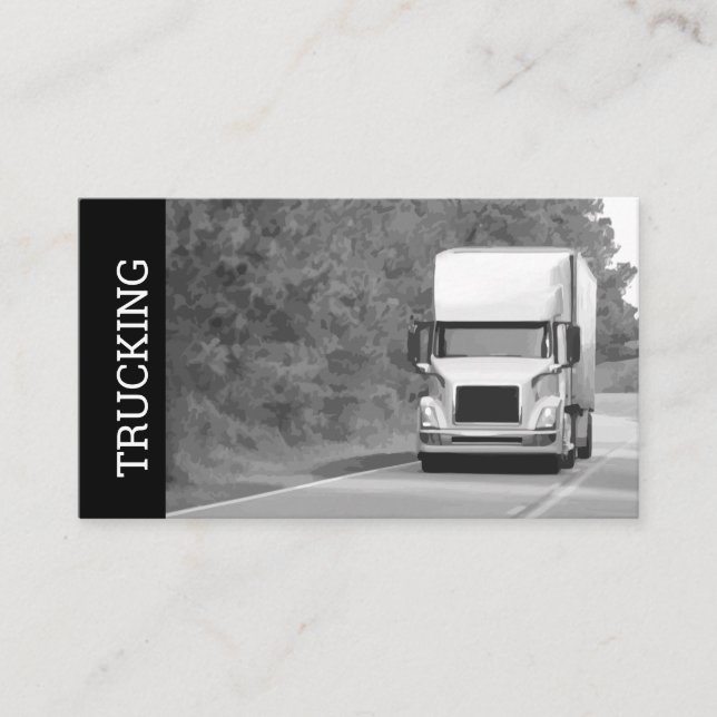 Trucking And Shipping Truck Driver Business Card (Front)
