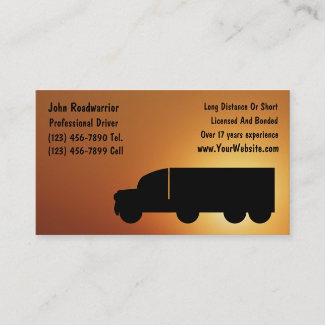 Trucking Business Card (Front)