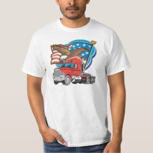 Trucking Eagle Mens Value T-shirt for Truckers