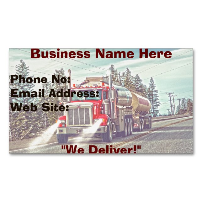 Trucking Firms Delivery Transport Biz Cards (Front)