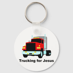 Trucking for Jesus Key Ring