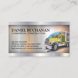 Trucking Illustration   Driver Transport Business Card