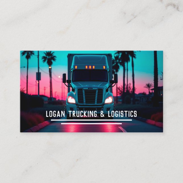 Trucking Logistics Business Card (Front)