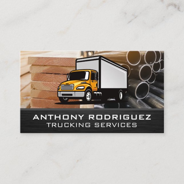 Trucking Services | Building Materials Business Card (Front)