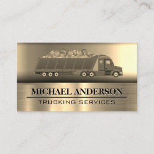 Trucking Services   Construction Materials Business Card