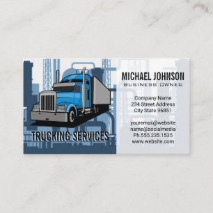 Trucking Services   Industrial Factory Background Business Card