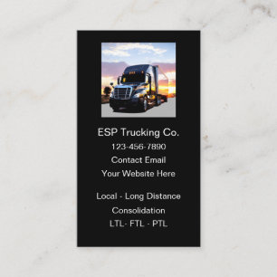 Trucking Services Simple Business Cards