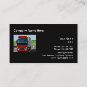 Trucking Shipping Modern Business Card