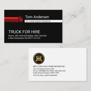 Trucking Transport Line Trucker Driver Business Card
