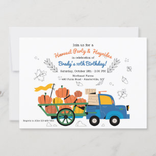 Truckload of Pumpkins Harvest Invitation
