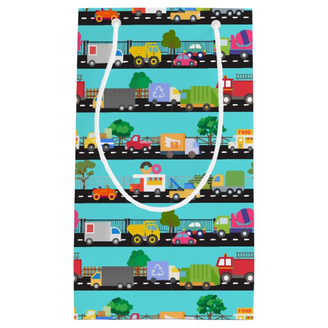 Trucks and Cars Transportation Gift Bags (Front)