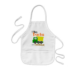 Trucks and Cookies (yellow) Kids Apron